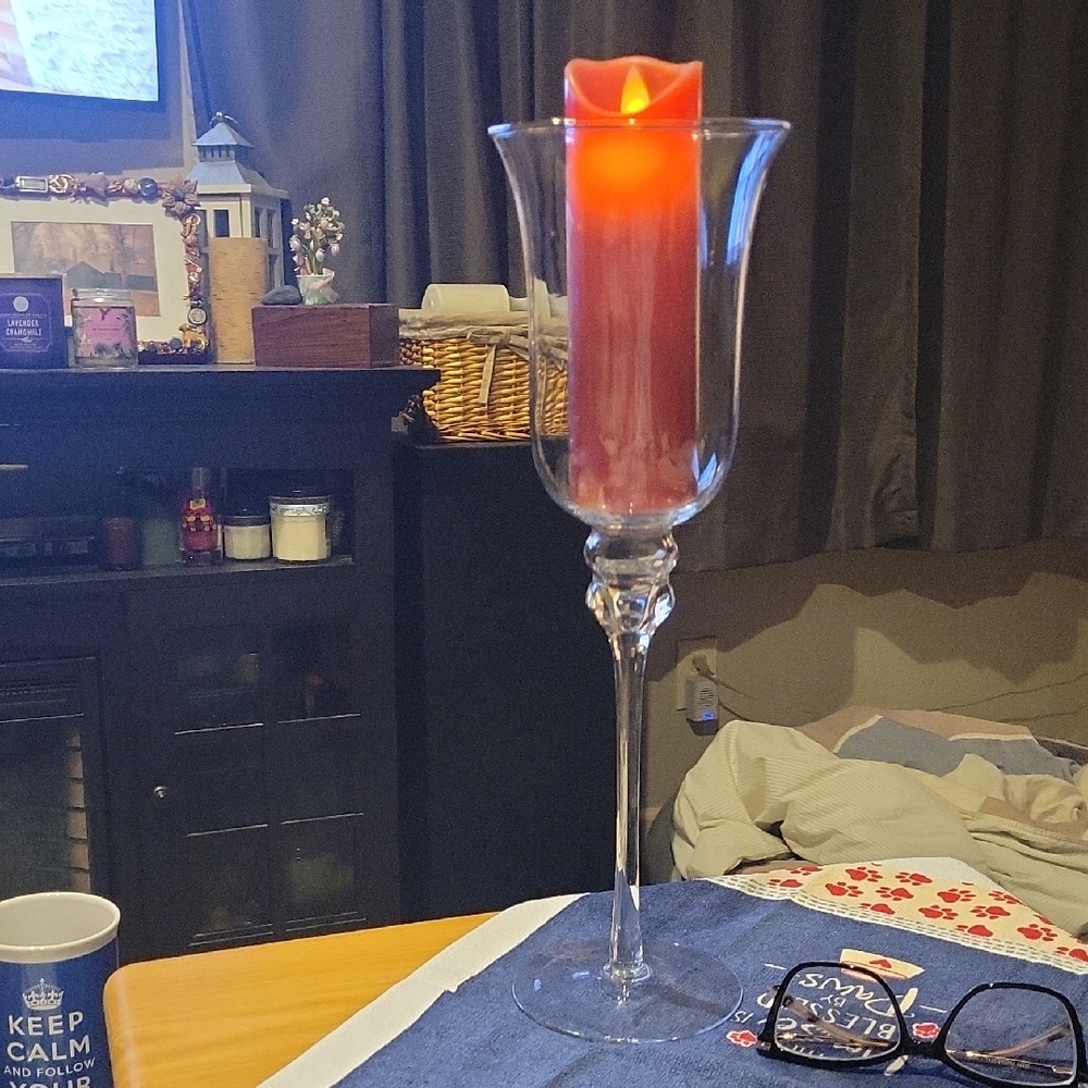 Elegant Glass Candle Holder